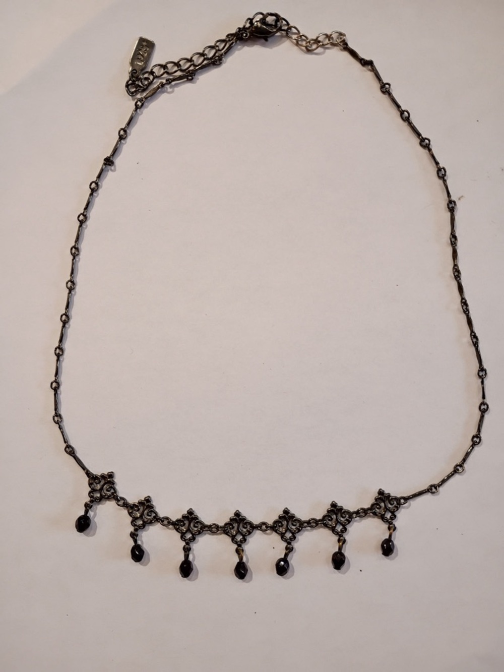 Delicate Black Bead Choker Necklace - Women's Jewelry